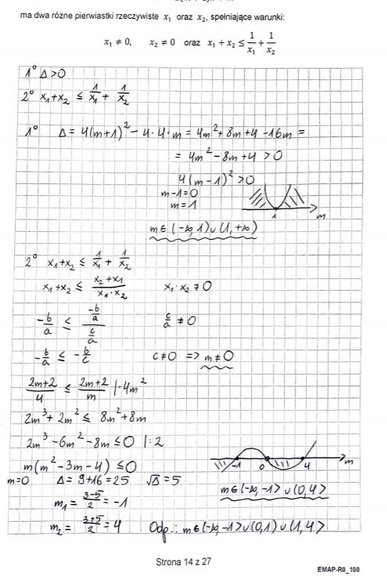 Zadanie 11 na egzaminie maturalnym z matematyki - poziom rozszerzony