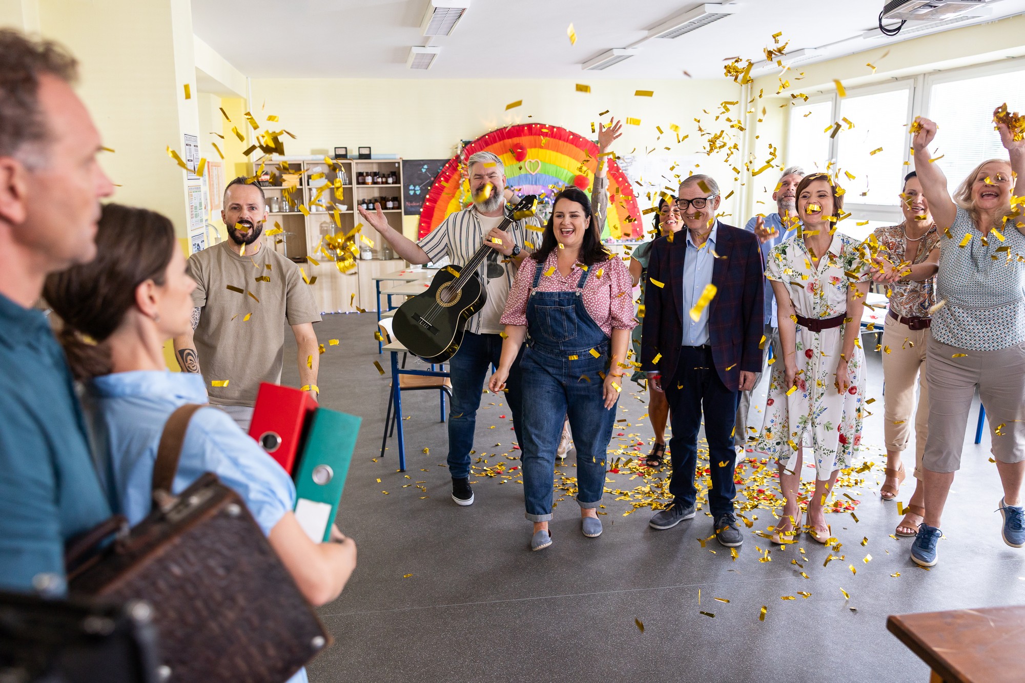 Seriál Pán profesor - Gabika Marcinková a Tomáš Maštalír.