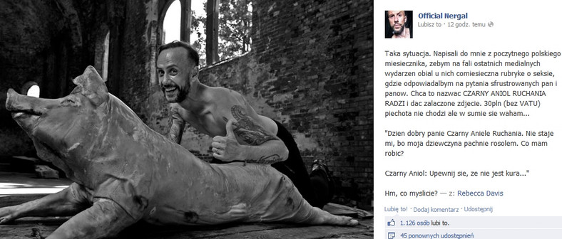 Nergal na Facebooku