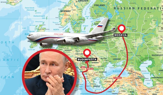 Jedna od potencijalnih ruta Vladimira Putina