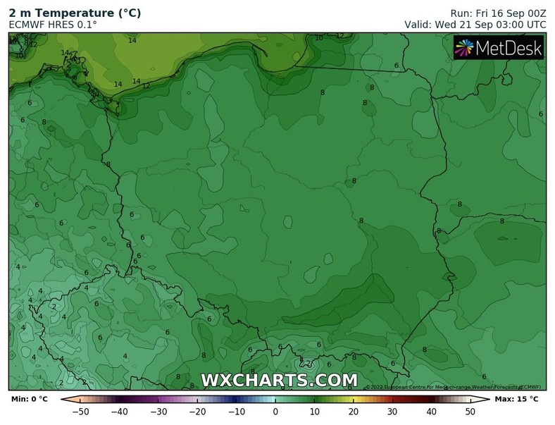 Noce przynosić mogą spadki temperatury do ok. 5 st. C, a lokalnie jeszcze niżej