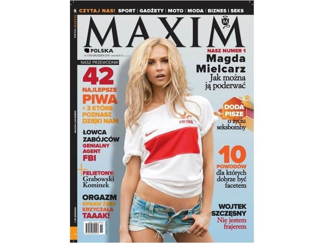 Magdalena Mielcarz na okładce magazynu „Maxim”