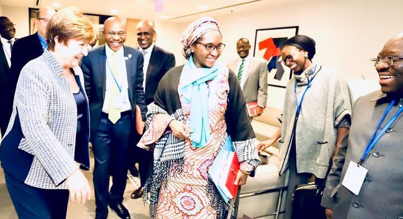 Nigeria's delegation at the World Bank'IMF annual meeting (Twitter/@ZShamsuna)
