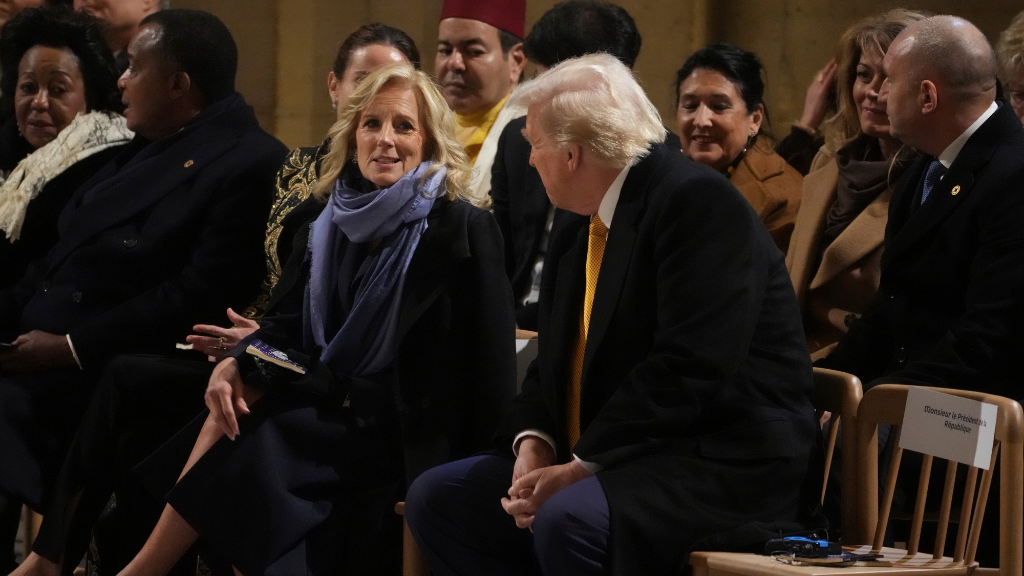 Donald Trump a Jill Biden v Paríži.