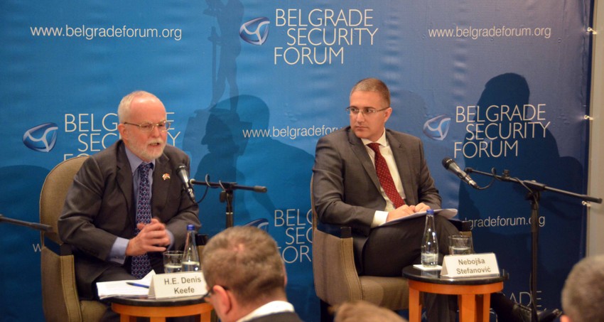 Stefanović i Denis Kif, ambasador Velike Britanije u Srbiji