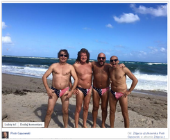 Męski wypad na Florydę... Gąsowski, Wodecki i Rozmus wypinają torsy