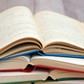 stack of books on the table