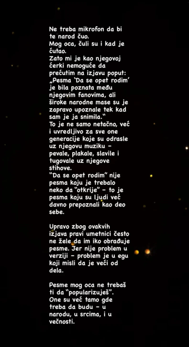 Đulkica se javno obratila Ivani Selakov