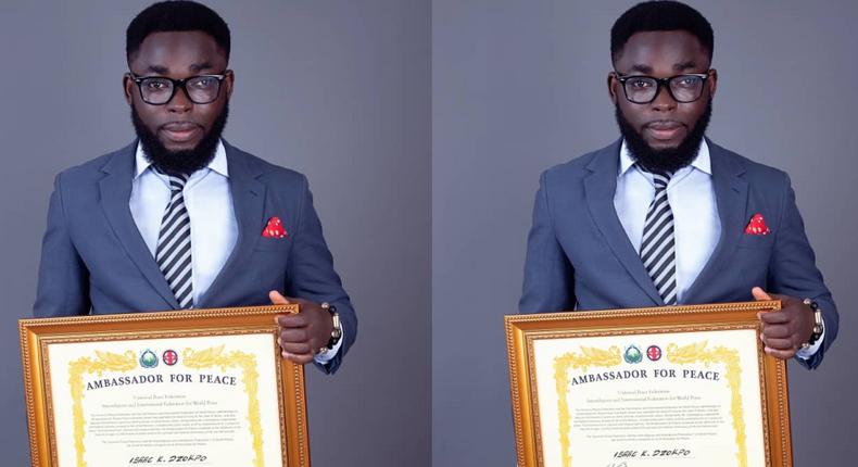 Peace Ambassador: Ghanaian journalist & comic actor Isaac Dzokpo receives International Award