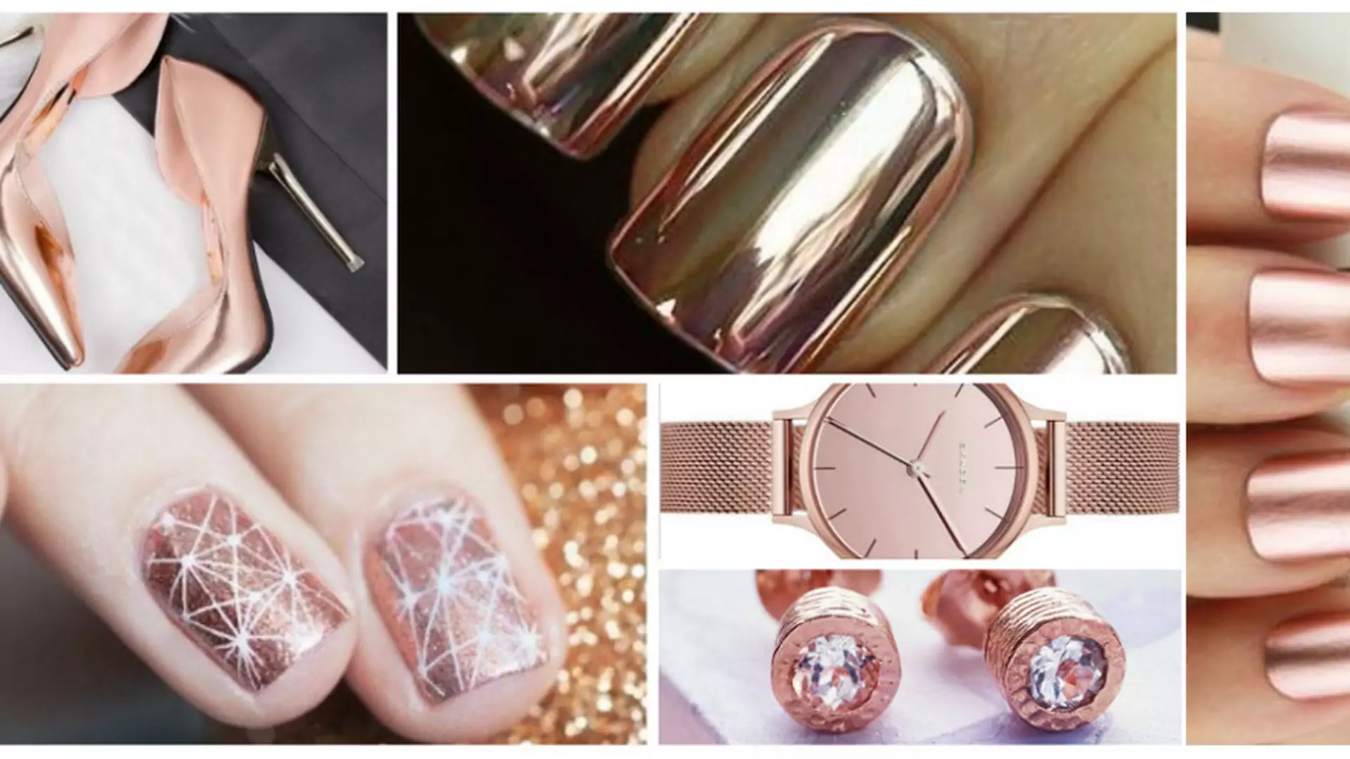 Metaliczne paznokcie w kolorze różowego złota: manicure-faworyt na jesień
