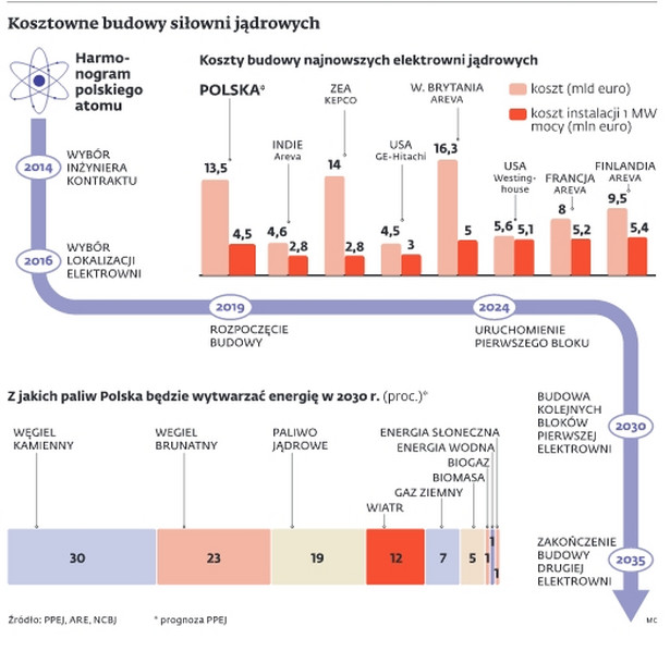 Kosztowne budowy siłowni jądrowych