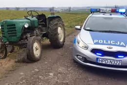 Rolnik był pijany, więc ciągnik jeździł bez niego