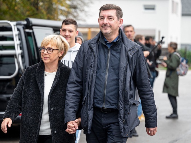 Nataša Pirc Musar i Aleš Musar foto:  Jure Makovec/ AFP