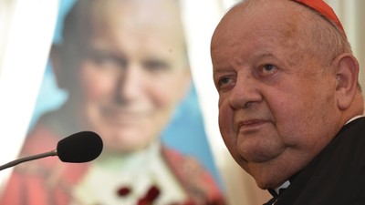 Stanisław Dziwisz, 12 bm. w sali okna papieskiego Domu Arcybiskupów Krakowskich jan paweł ii