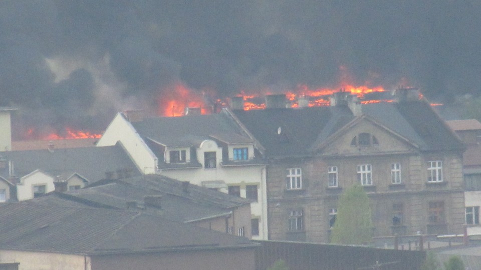 Pożar w Bielsku-Białej