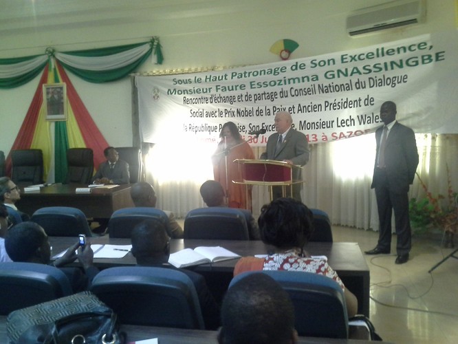 Lech Wałęsa w Togo