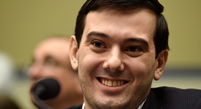 In this Feb. 4, 2016 file photo, Pharmaceutical chief Martin Shkreli smiles on Capitol Hill in Washington.