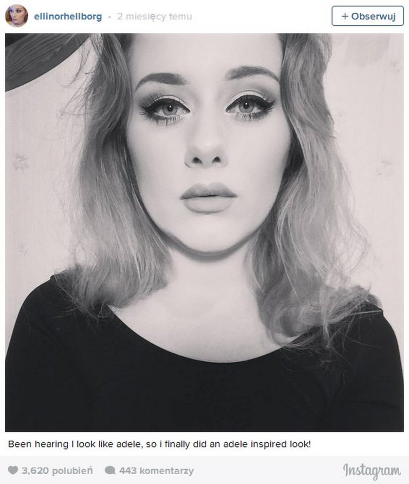 Ciągle słyszę, że wyglądam jak Adele, postanowiłam więc się na nią wystylizować.