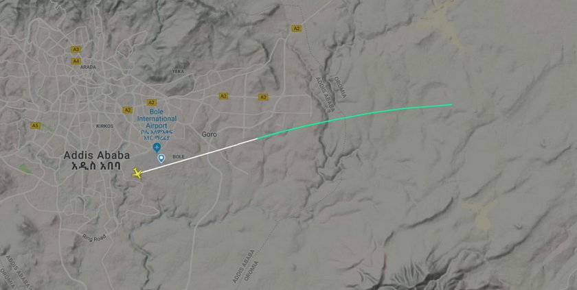 Katastrofa samolotu w Etiopii. Na pokładzie Boeinga 737 było 157 osób