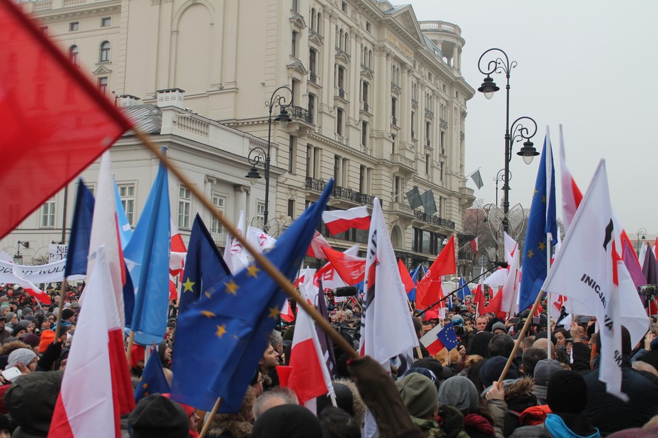 Protest przed Pałacem Prezydenckim Warszawa