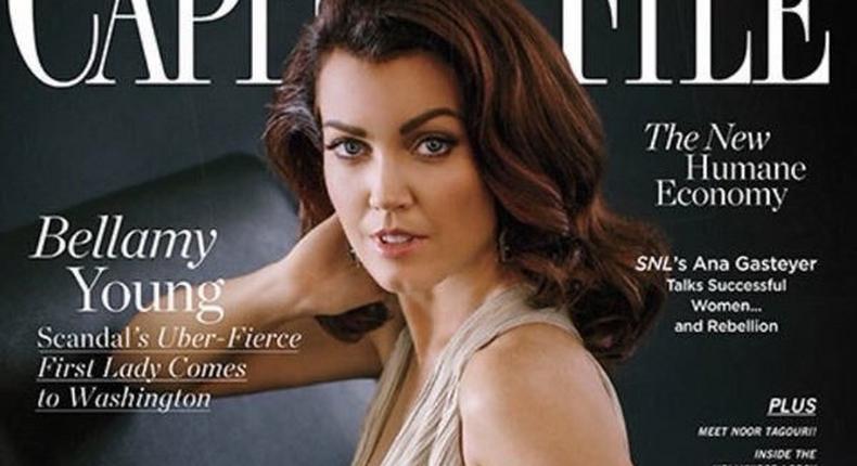 Bellamy young on the cover of Capitol File magazine