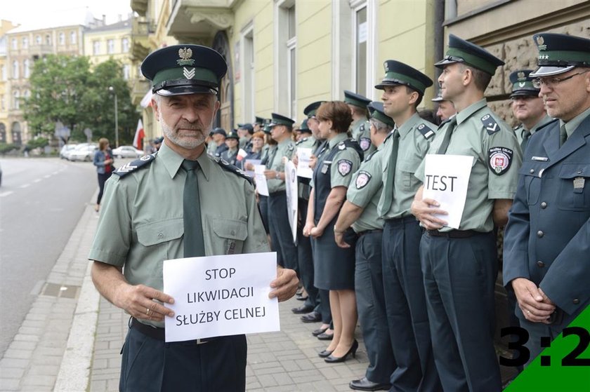 Protesty celników we Wrocławiu