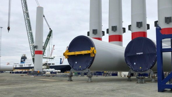 Fabryka/Port Esbjerg firmy MHI Vestas. Morskie farmy wiatrowe Fot.: BiznesAlert.pl/Bartłomiej Sawicki