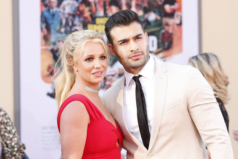 Britney Spears i jej ówczesny chłopak (dziś mąż) Sam Asghari (2019)