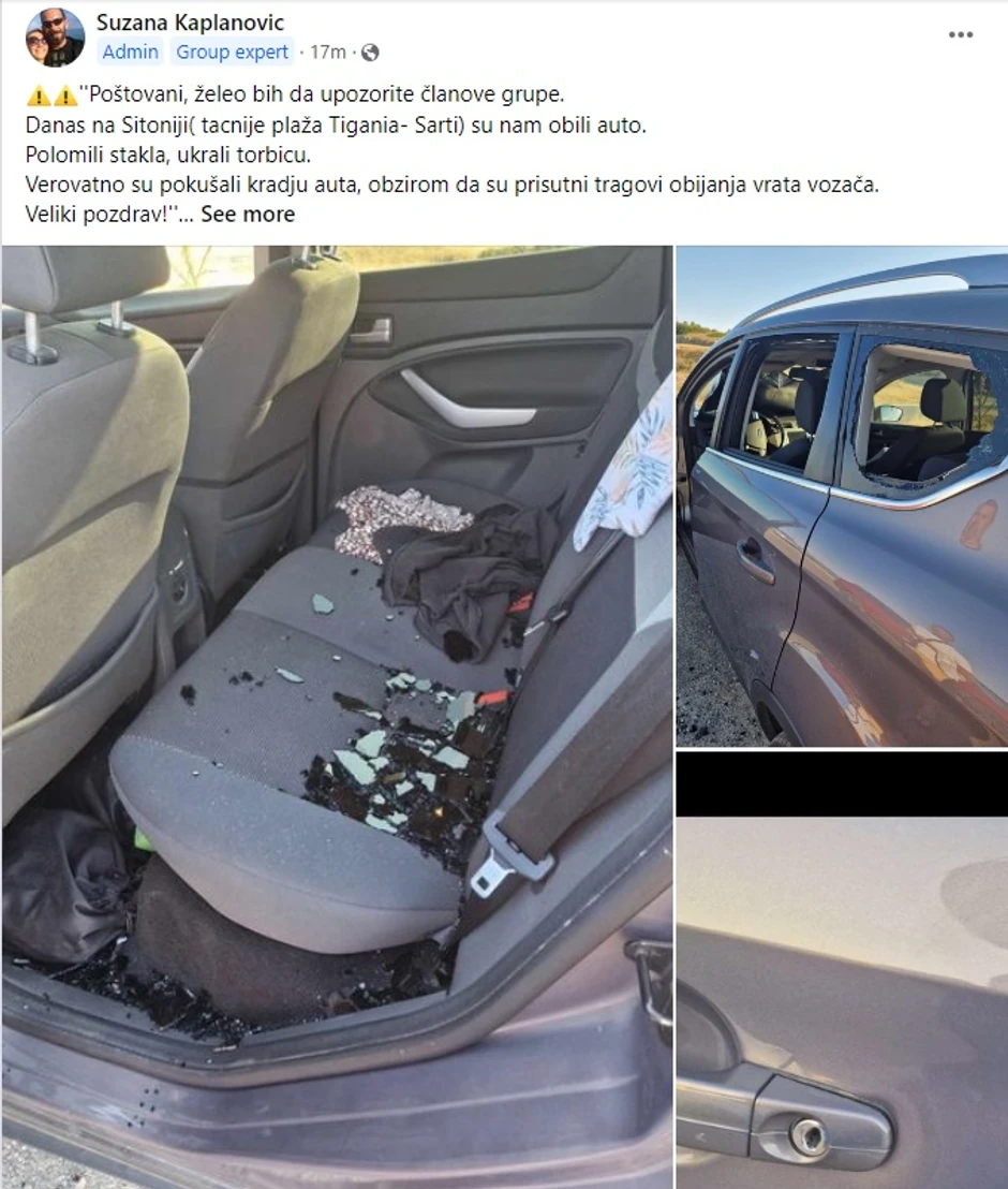 Polupani auto na Sitoniji