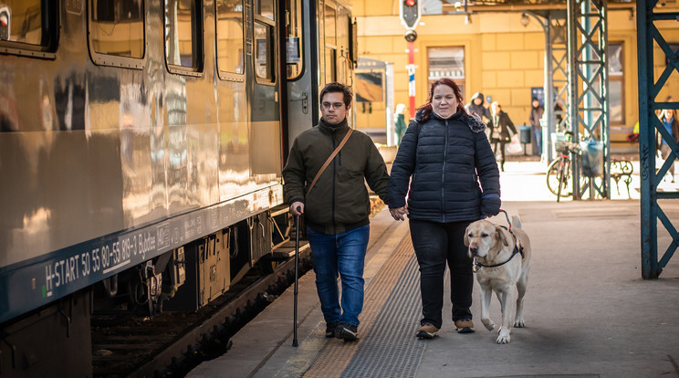 Pozsgay Dóra a barátjával Danival, és segítő kutyájával, Noéval utazott a vonaton, amikor a kalauz azt követelte, hogy tegyen szájkosarat az egyébként nagyon szelíd és okos kutyára