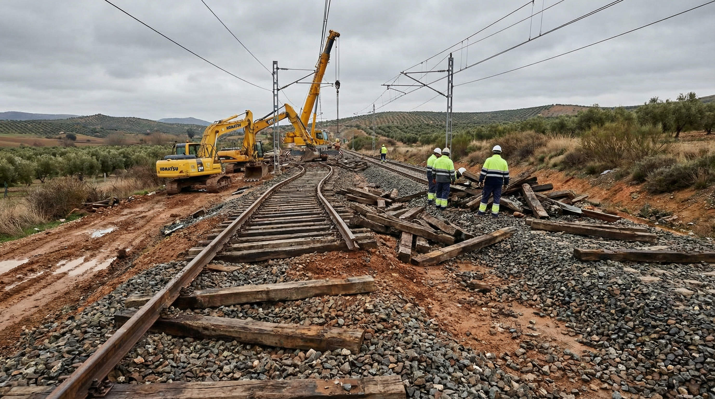 Solo 10 días para reabrir el AVE: declaración de emergencia tras 45 muertos