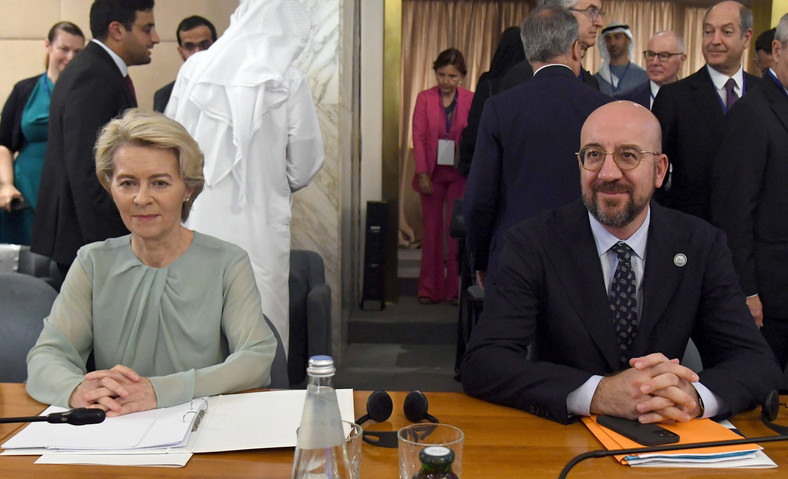 Przewodnicząca Komisji Europejskiej Ursula von der Leyen i przewodniczący Rady Europejskiej Charles Michel, Rzym, Włochy, 23 lipca 2023 r.
