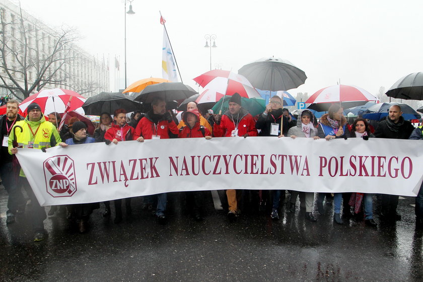 Protest Związku Nauczycielstwa Polskiego