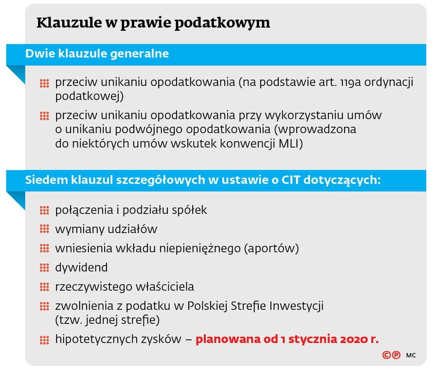 Klauzule w prawie podatkowym