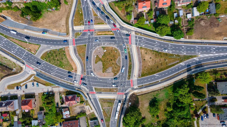 Szczecin. Znika tymczasowe rondo węzła Granitowa