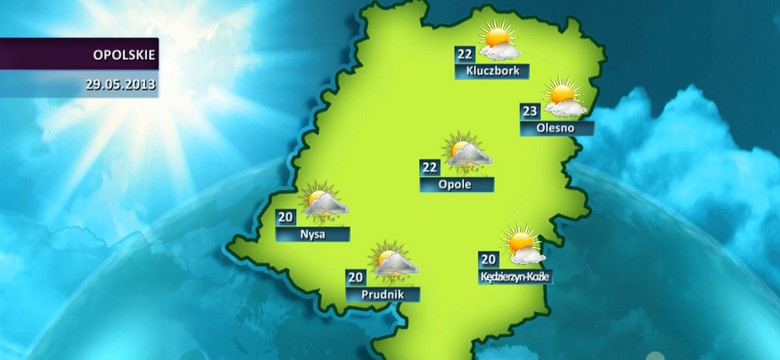 Prognoza pogody dla woj. opolskiego- 29.05