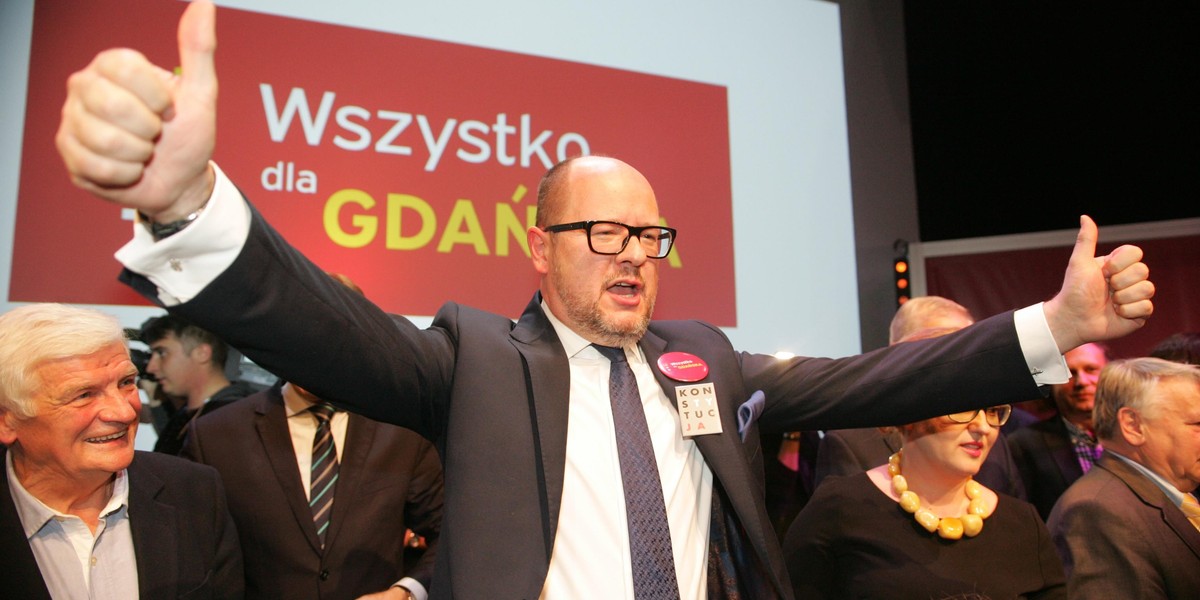 Adamowicz wieczór wyborczy.