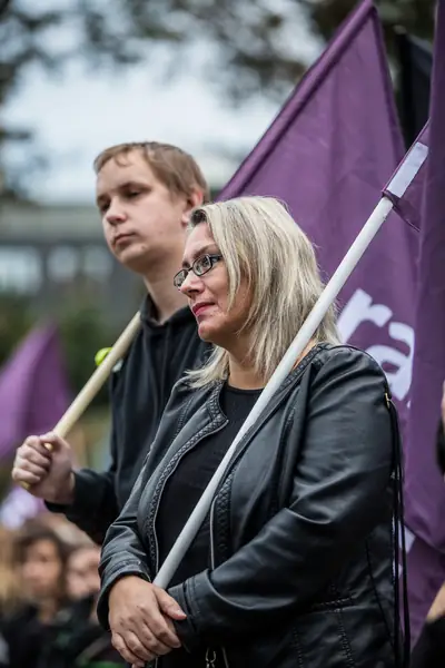 Alicja Tysiąc na Czarnym Proteście w 2016 roku / Fot. Katarzyna Chmura-Cegielkowska / East News