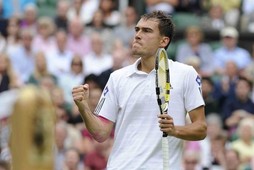 Jerzy Janowicz Wimbledon 2013 cieszy się