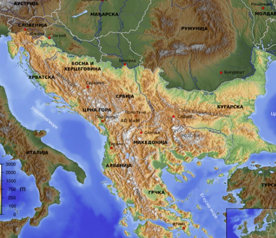 balkan mapa