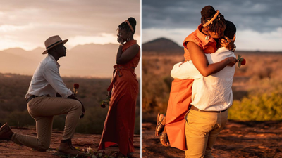 Popular Nairobi photographer and travel vlogger George Magunga has proposed to his long time girlfriend Miss Cheptoo. 