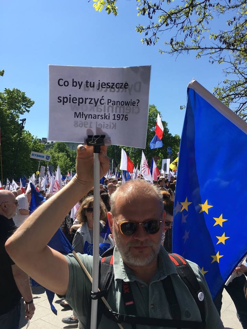 Agata Młynarska, KOD, demonstracja