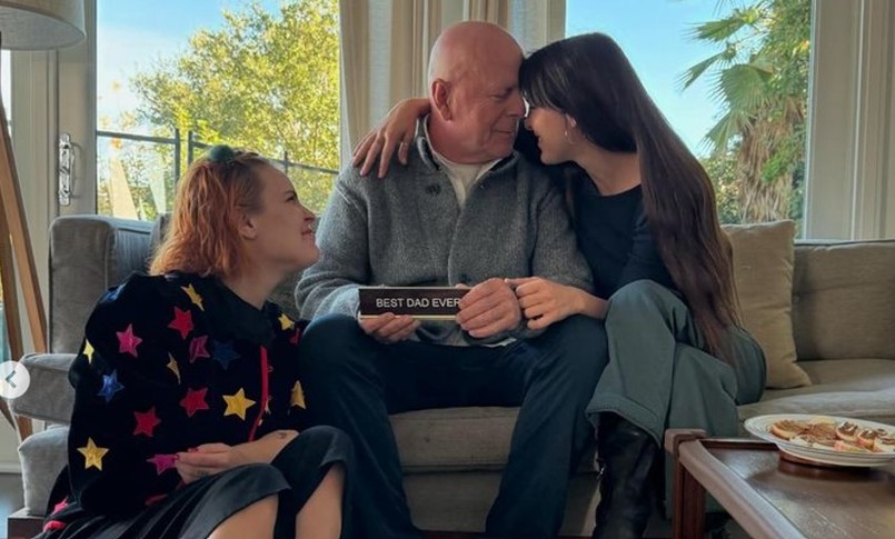 Córki Bruce'a Willisa z wizytą u taty