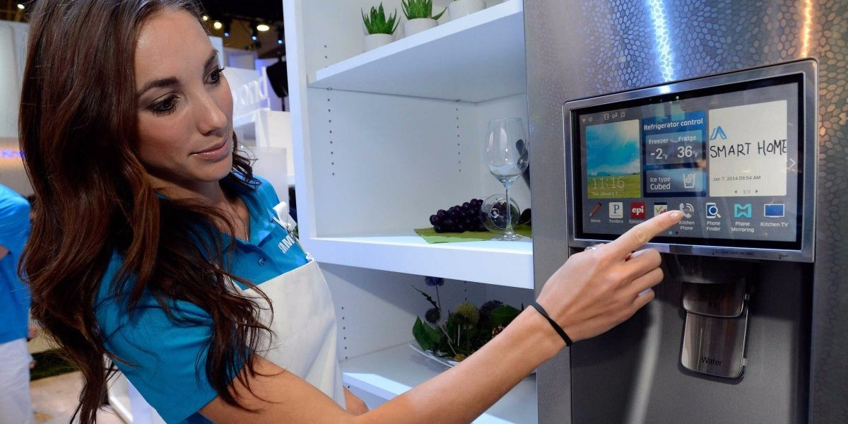 A Samsung smart fridge.