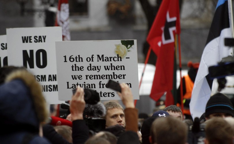 Marsz weteranów Waffen-SS w Rydze