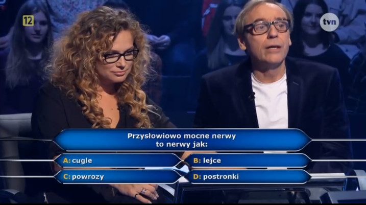 Joanna Liszowska i Tomasz Sapryk w programie "Milionerzy"