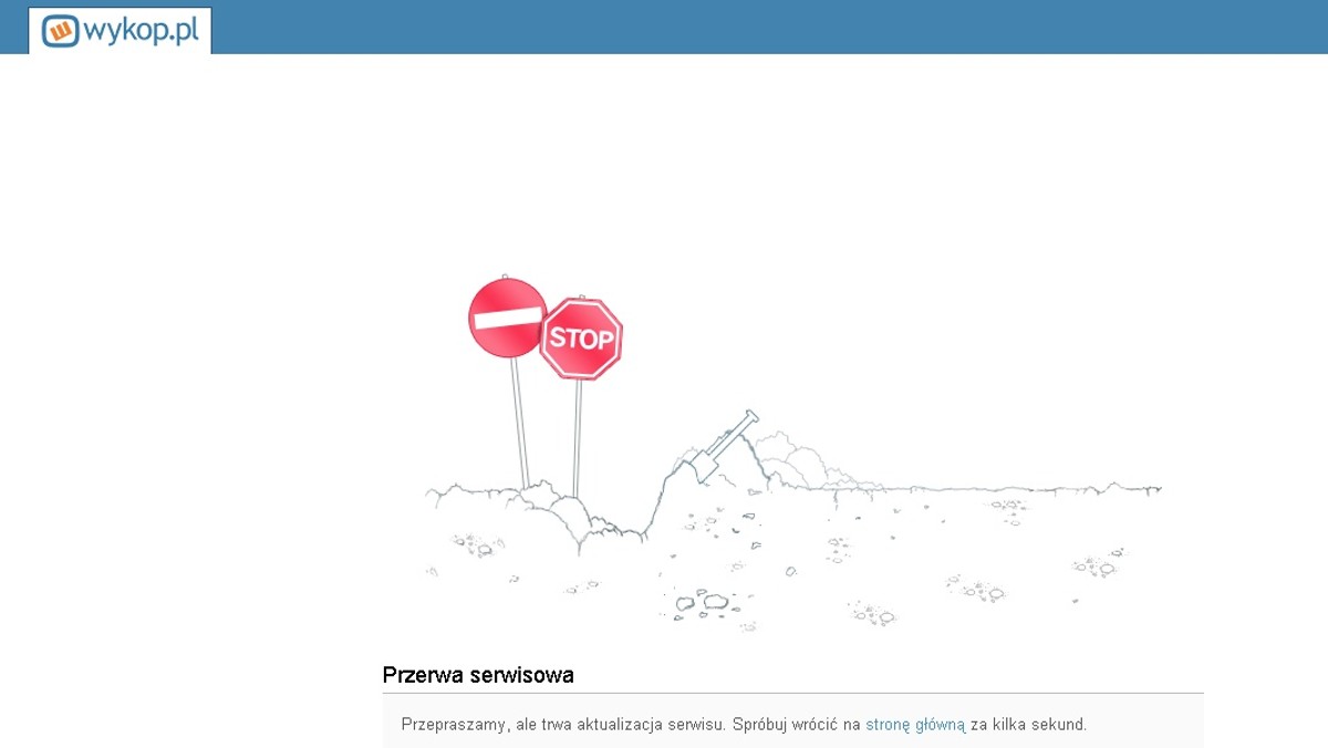 Ogromna awaria największych serwisów internetowych w Polsce. Od kilku godzin nie można było wejść m.in. na Wykop, PayU i Natemat - poinformował serwis antyweb.pl. Sytuacja wraca powoli do normy, a serwisy które dotąd nie działały są naprawiane. Według informacji, do których dotarła gazeta.pl przyczyną problemów jest awaria zasilania w firmie zajmującej się hostingiem.