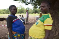 pregnant women at MSF mobile clinic in CAR