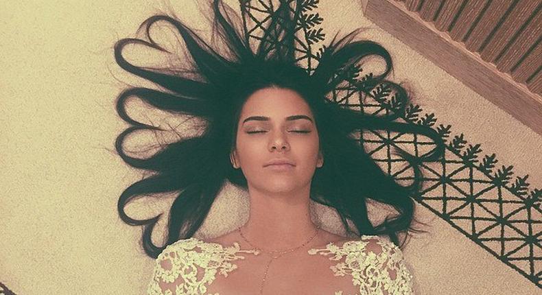 Kendall Jenner's Instagram photo of her hair in hearts shape is the most liked Instagram photo of all time