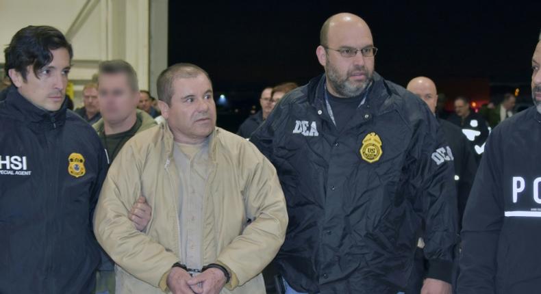 Under the leadership of Joaquin El Chapo Guzman, pictured being extradited to the US in 2017, the Sinaloa Cartel was one of the world's most powerful gangs